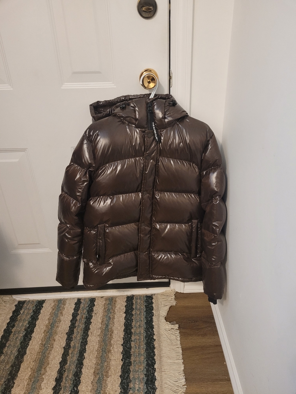TNA SUPER PUFF WOMEN'S MEDIUM SHINY BROWN NEW 800 FILL